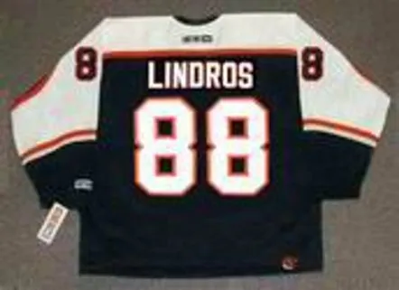 ERIC LINDROS Philadelphia Flyers 1998 CCM Throwback NHL Hockey Jersey 