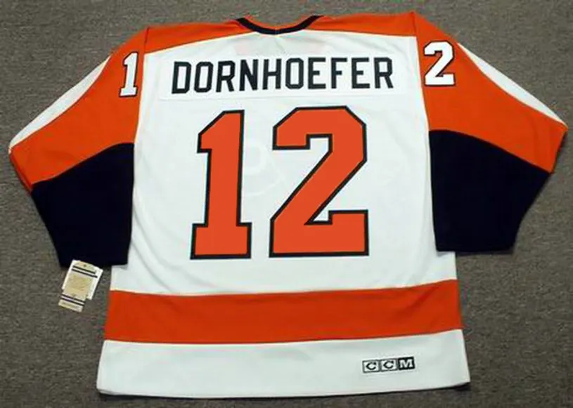 GARY DORNHOEFER Philadelphia Flyers 1974 CCM Vintage Throwback Home NHL Jersey 