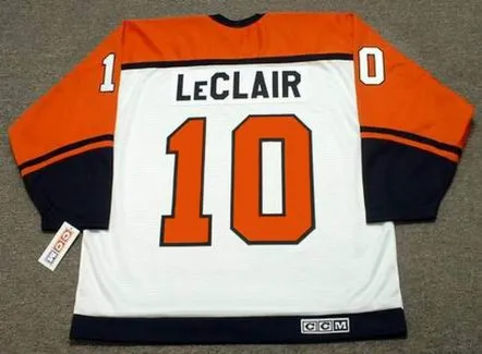 JOHN LeCLAIR Philadelphia Flyers 1998 CCM Throwback Home NHL Hockey Jersey 