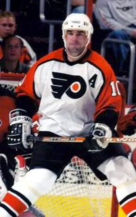 JOHN LeCLAIR Philadelphia Flyers 1998 CCM Throwback Home NHL Hockey Jersey 