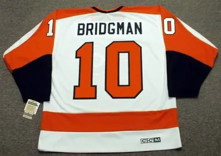 MEL BRIDGMAN Philadelphia Flyers 1980 CCM Vintage Throwback Home NHL Jersey 
