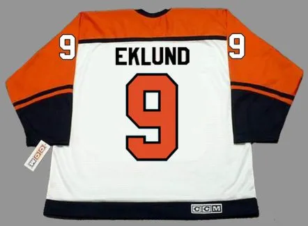 PELLE EKLUND Philadelphia Flyers 1987 CCM Throwback Home NHL Hockey Jersey 