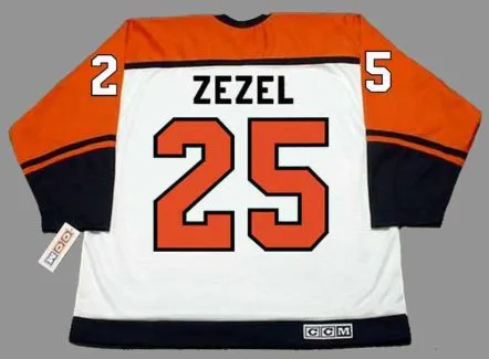 PETER ZEZEL Philadelphia Flyers 1987 Home CCM Throwback NHL Hockey Jersey 