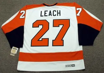 REGGIE LEACH Philadelphia Flyers 1974 CCM Vintage Throwback Home NHL Jersey 