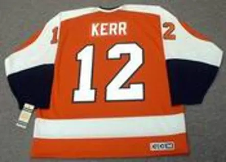 TIM KERR Philadelphia Flyers 1982 CCM Vintage Throwback Away Hockey Jersey 