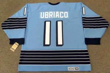 GENE UBRIACO Pittsburgh Penguins 1967 CCM Vintage Home NHL Hockey Jersey 