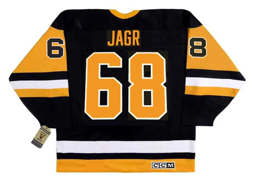 JAROMIR JAGR Pittsburgh Penguins 1992 CCM Vintage Away NHL Hockey Jersey 