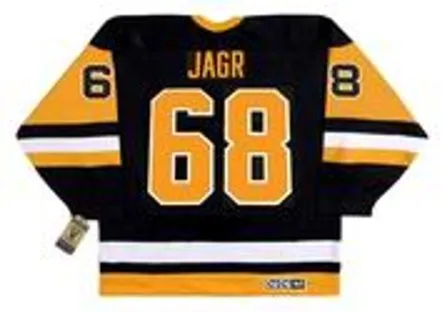 JAROMIR JAGR Pittsburgh Penguins 1992 CCM Vintage Away NHL Hockey Jersey 