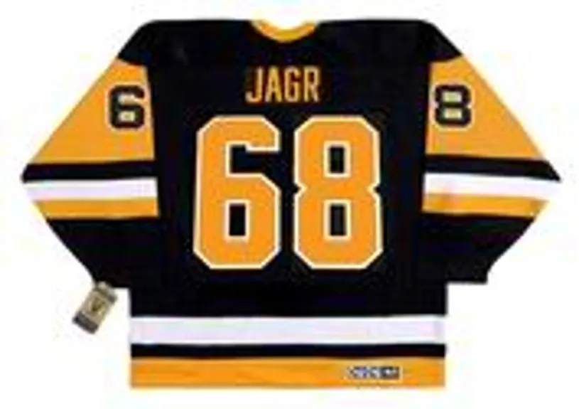 JAROMIR JAGR Pittsburgh Penguins 1992 CCM Vintage Away NHL Hockey Jersey 