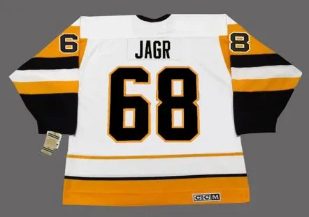 JAROMIR JAGR Pittsburgh Penguins 1992 CCM Vintage Home NHL Hockey Jersey 