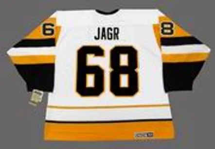 JAROMIR JAGR Pittsburgh Penguins 1992 CCM Vintage Home NHL Hockey Jersey 