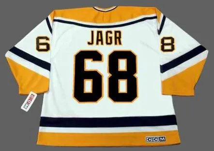 JAROMIR JAGR Pittsburgh Penguins 1998 CCM Throwback Home NHL Jersey 