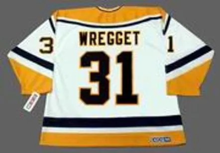 KEN WREGGET Pittsburgh Penguins 1996 CCM Throwback Home NHL Jersey 
