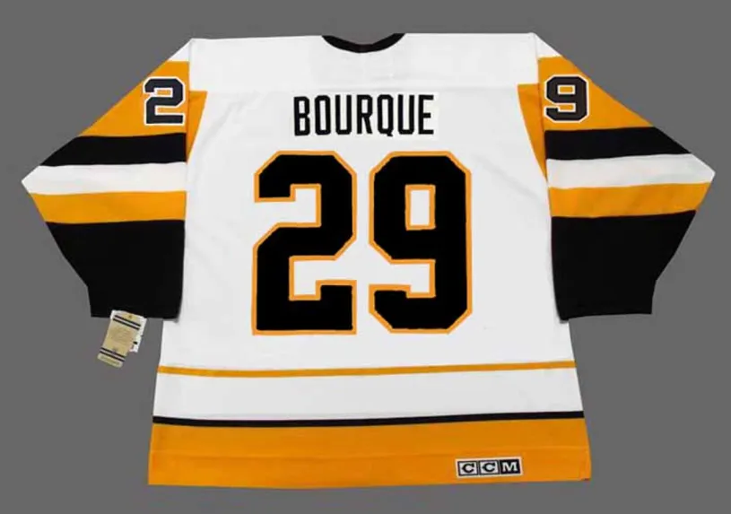 PHIL BOURQUE Pittsburgh Penguins 1992 CCM Vintage Home NHL Hockey Jersey 