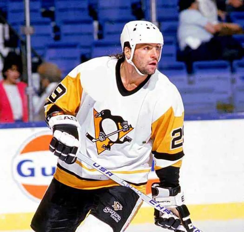 PHIL BOURQUE Pittsburgh Penguins 1992 CCM Vintage Home NHL Hockey Jersey 