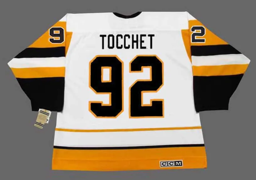 RICK TOCCHET Pittsburgh Penguins 1992 CCM Vintage Home NHL Hockey Jersey 