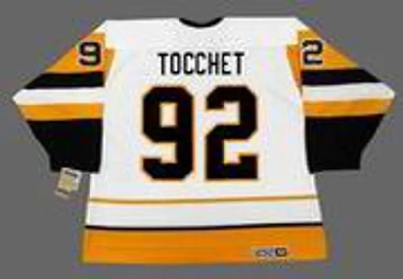 RICK TOCCHET Pittsburgh Penguins 1992 CCM Vintage Home NHL Hockey Jersey 