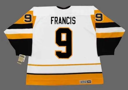 RON FRANCIS Pittsburgh Penguins 1991 CCM Vintage Home NHL Hockey Jersey 