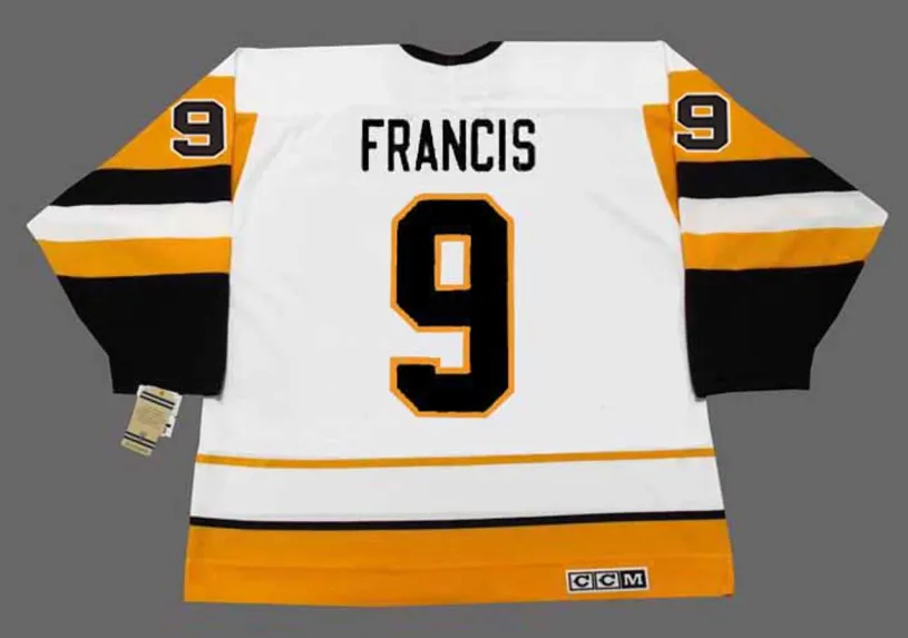 RON FRANCIS Pittsburgh Penguins 1991 CCM Vintage Home NHL Hockey Jersey 