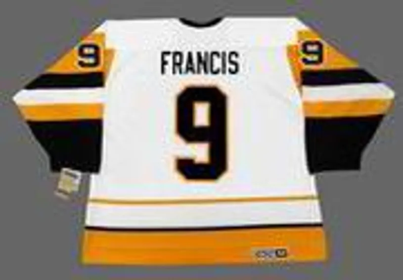 RON FRANCIS Pittsburgh Penguins 1991 CCM Vintage Home NHL Hockey Jersey 
