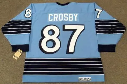 SIDNEY CROSBY Pittsburgh Penguins 1967 CCM Vintage Home NHL Hockey Jersey 