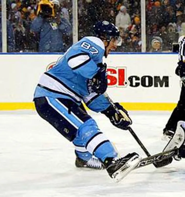 SIDNEY CROSBY Pittsburgh Penguins 1967 CCM Vintage Home NHL Hockey Jersey 