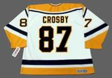 SIDNEY CROSBY Pittsburgh Penguins 1990’s CCM Throwback Home NHL Jersey 
