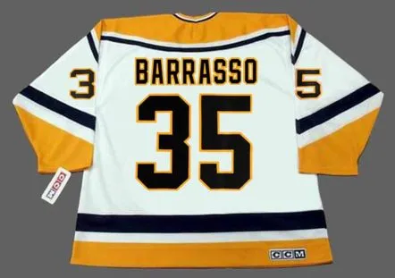 TOM BARRASSO Pittsburgh Penguins 1996 CCM Throwback Home NHL Jersey 