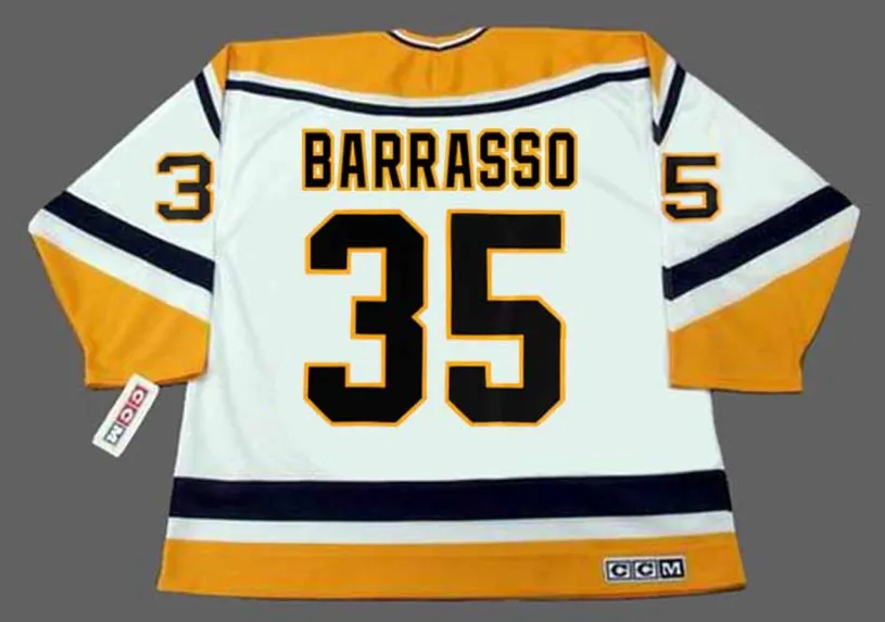 TOM BARRASSO Pittsburgh Penguins 1996 CCM Throwback Home NHL Jersey 