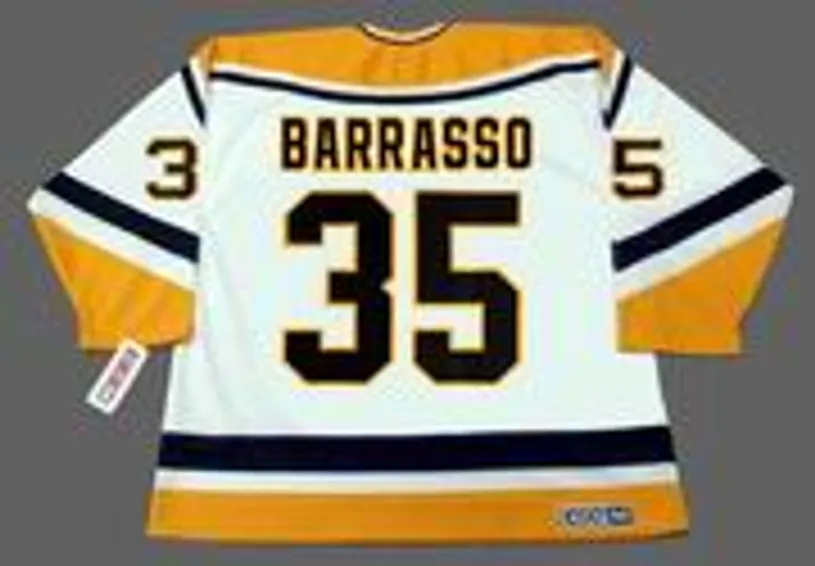 TOM BARRASSO Pittsburgh Penguins 1996 CCM Throwback Home NHL Jersey 