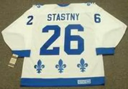 PETER STASTNY Quebec Nordiques 1988 CCM Vintage Throwback Home Hockey Jersey 