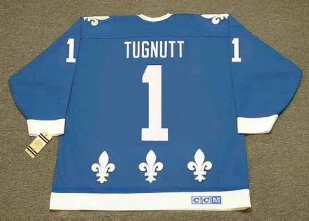 RON TUGNUTT Quebec Nordiques 1989 CCM Throwback NHL Hockey Jersey 