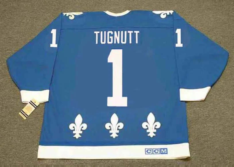 RON TUGNUTT Quebec Nordiques 1989 CCM Throwback NHL Hockey Jersey 