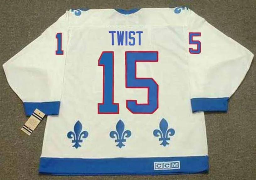 TONY TWIST Quebec Nordiques 1993 Home CCM Throwback NHL Hockey Jersey 