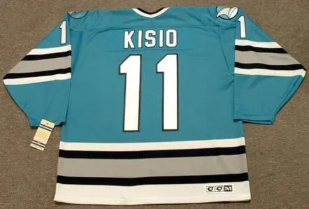 KELLY KISIO San Jose Sharks 1993 CCM Vintage Throwback NHL Jersey 