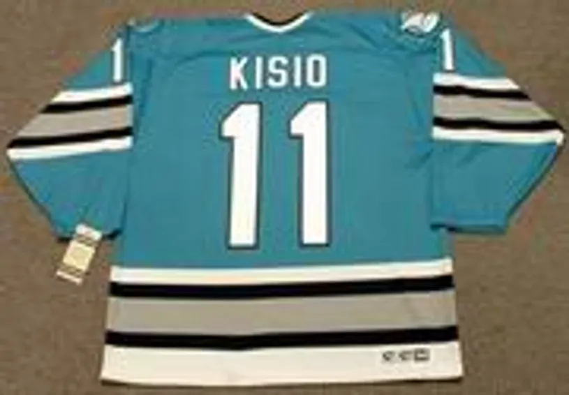 KELLY KISIO San Jose Sharks 1993 CCM Vintage Throwback NHL Jersey 