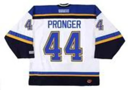 CHRIS PRONGER St. Louis Blues 2001 CCM Throwback Home NHL Hockey Jersey 