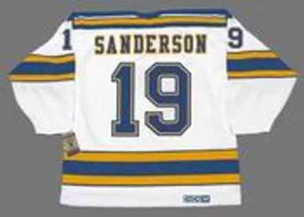 DEREK SANDERSON St. Louis Blues 1975 CCM Vintage Throwback NHL Hockey Jersey 