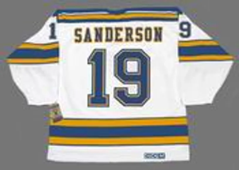 DEREK SANDERSON St. Louis Blues 1975 CCM Vintage Throwback NHL Hockey Jersey 