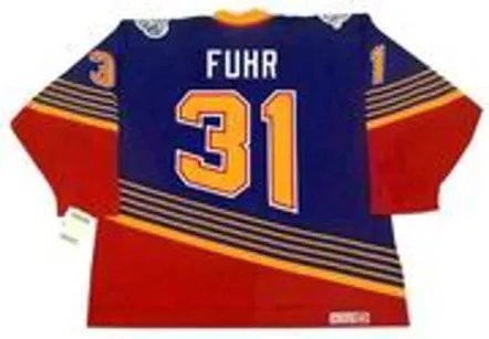 GRANT FUHR St. Louis Blues 1996 Away CCM NHL Vintage Throwback Jersey 