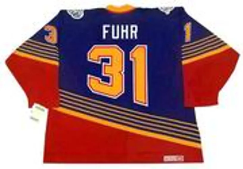 GRANT FUHR St. Louis Blues 1996 Away CCM NHL Vintage Throwback Jersey 