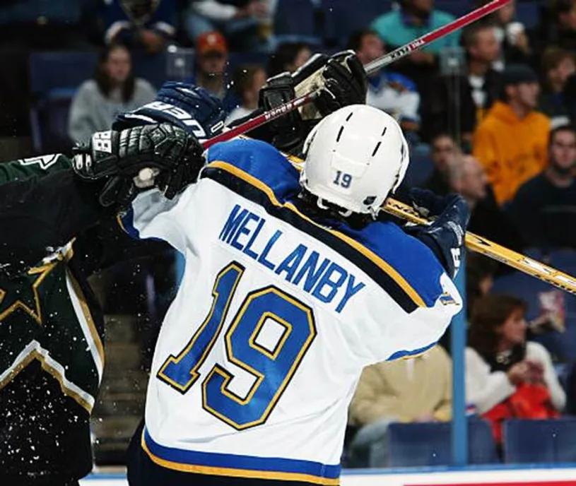 SCOTT MELLANBY St. Louis Blues 2002 CCM Throwback Home NHL Hockey Jersey 