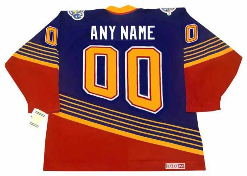 ST. LOUIS BLUES 1990’s Away CCM Throwback Jersey Customized “Any Name & Number(s)” 