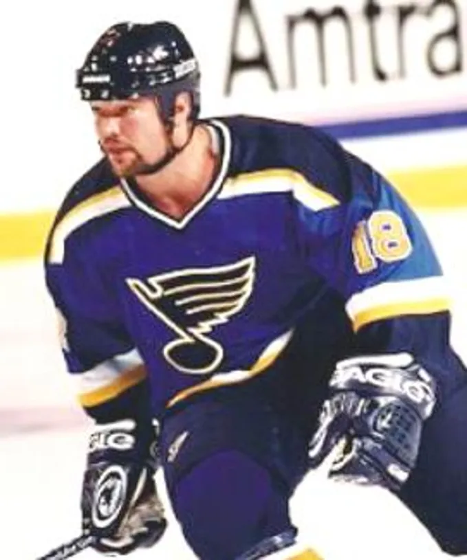 TONY TWIST St. Louis Blues 1998 CCM Throwback Away NHL Hockey Jersey 