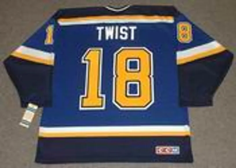 TONY TWIST St. Louis Blues 1998 CCM Throwback Away NHL Hockey Jersey 
