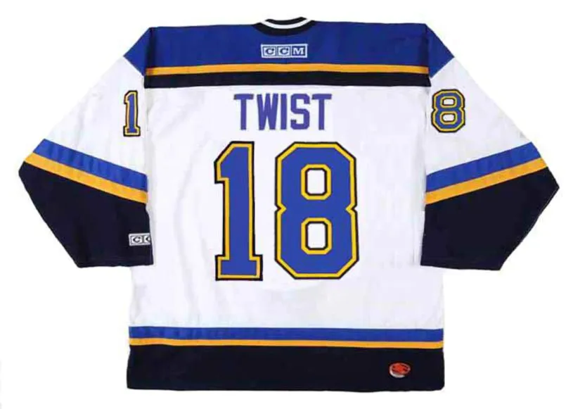 TONY TWIST St. Louis Blues 1998 CCM Throwback Home NHL Hockey Jersey 