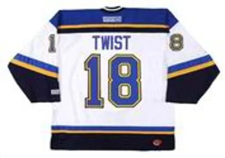 TONY TWIST St. Louis Blues 1998 CCM Throwback Home NHL Hockey Jersey 