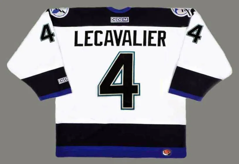 VINCENT LECAVALIER Tampa Bay Lightning 2004 CCM Throwback Away NHL Jersey 