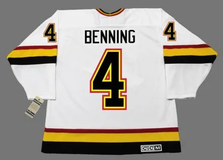 JIM BENNING Vancouver Canucks 1989 CCM Vintage Home NHL Hockey Jersey 