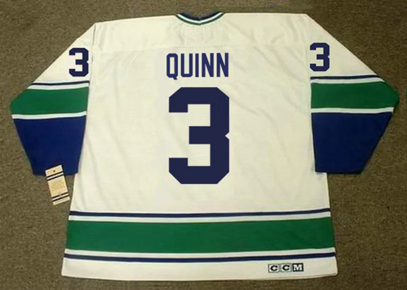PAT QUINN Vancouver Canucks 1972 Home CCM Throwback Hockey Jersey 